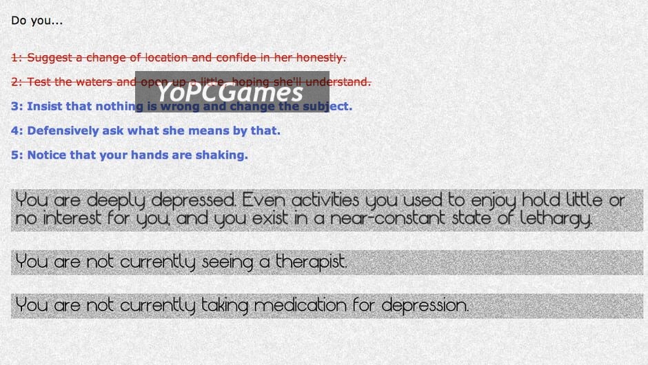 depression quest screenshot 4