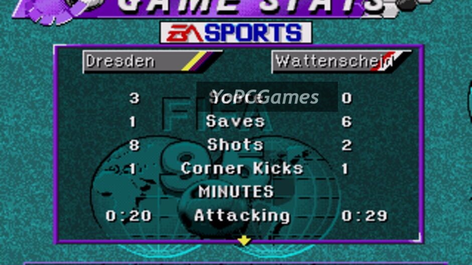fifa soccer 95 screenshot 1