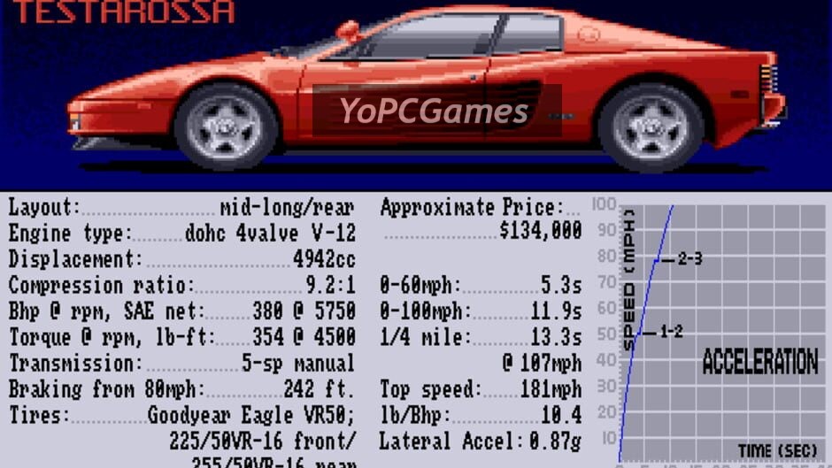 test drive ii car disk: the supercars screenshot 1