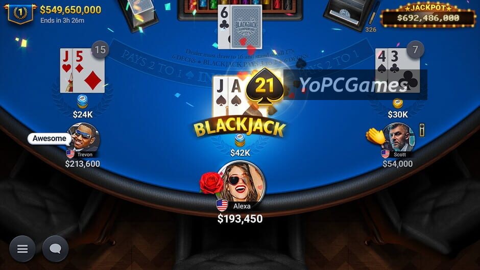 blackjack championship screenshot 1
