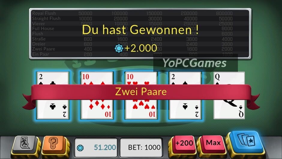 four kings: video poker screenshot 1