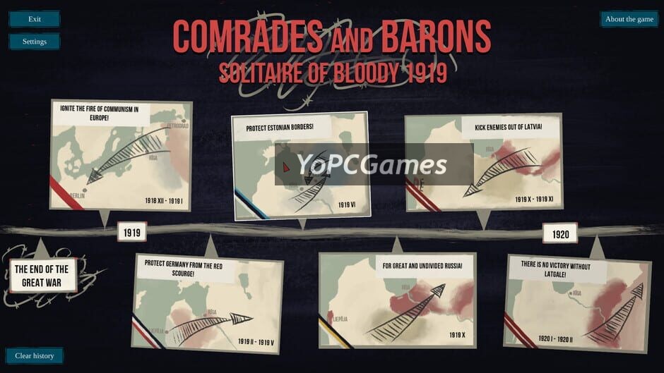 comrades and barons: solitaire of bloody 1919 screenshot 4