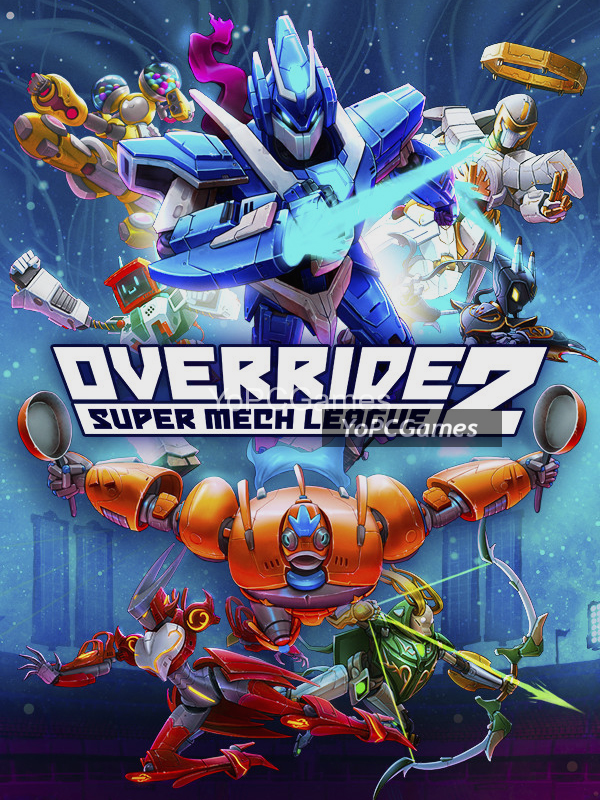 override 2: super mech league poster