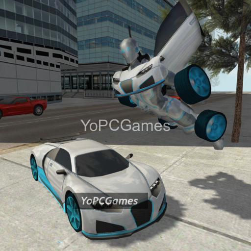 flying car robot flight drive simulator game 2017 poster