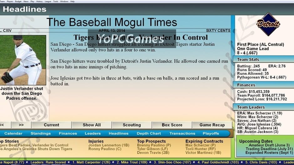 baseball mogul 2015 screenshot 4