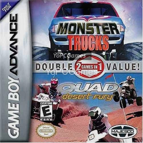 2 games in 1: monster trucks & quad desert fury poster
