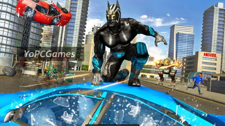 panther superhero city battle screenshot 5