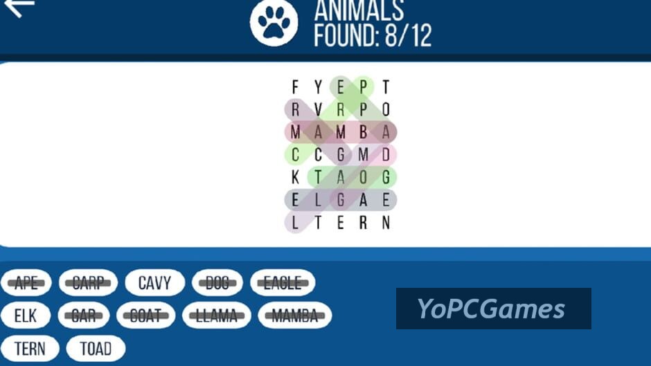 word search game screenshot 2