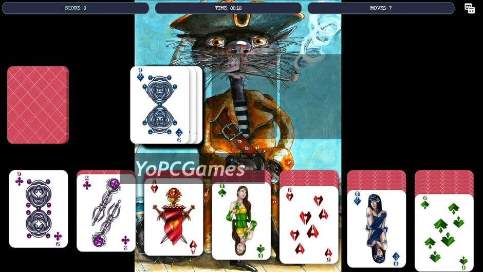 solitaire - cat pirate portrait screenshot 5