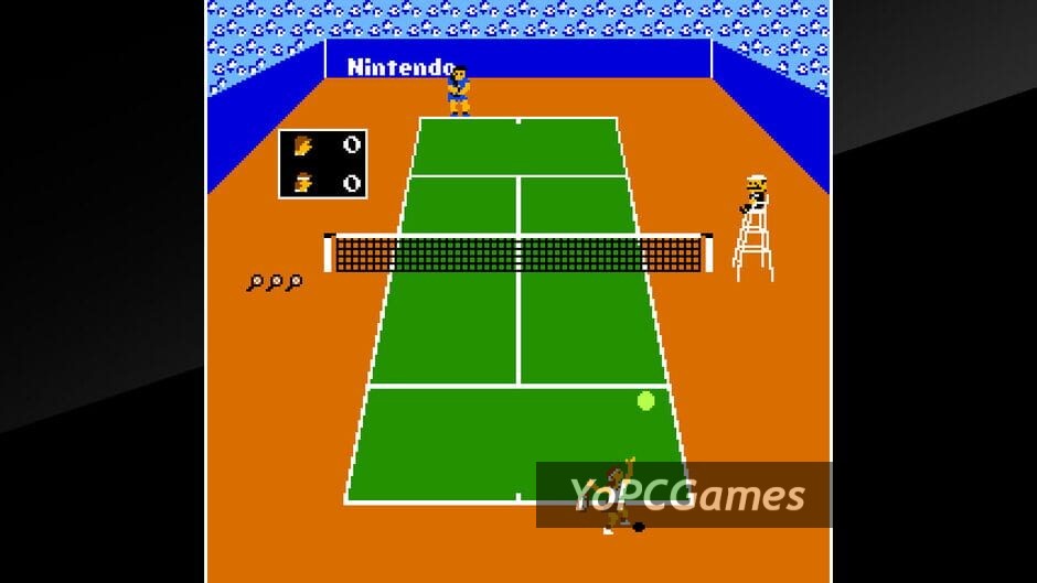 arcade archives: vs. tennis screenshot 1