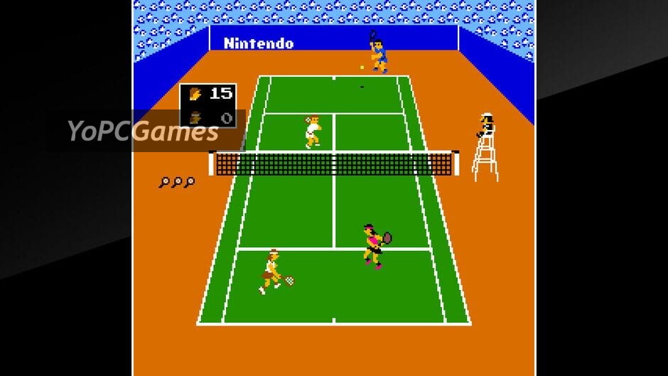 arcade archives: vs. tennis screenshot 2