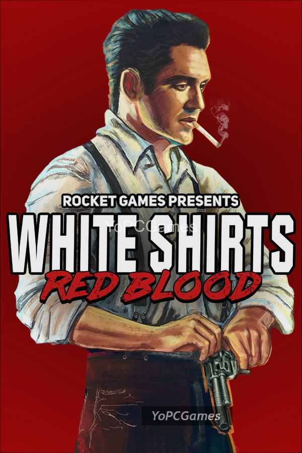 white shirts red blood poster