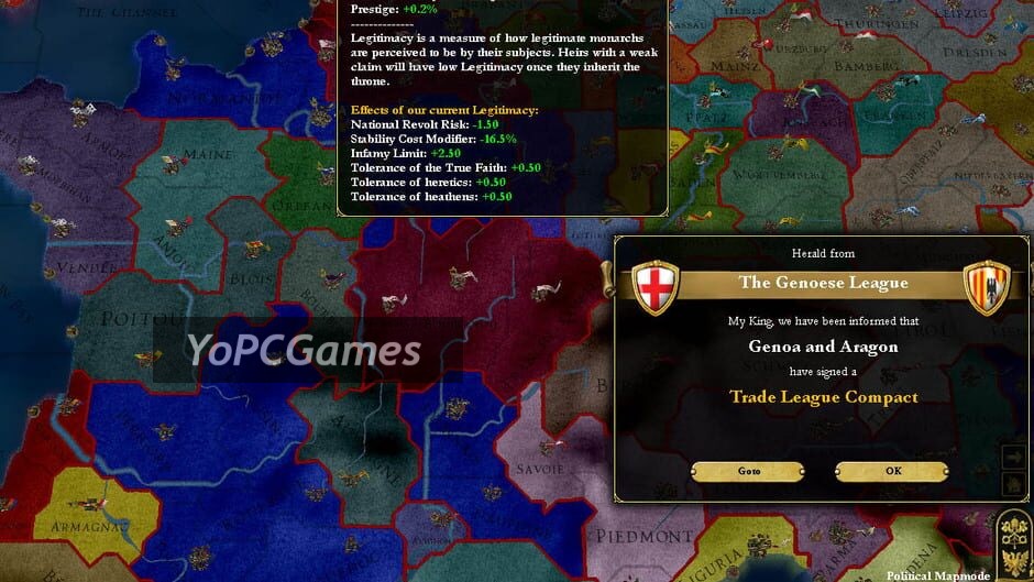 Europa Universalis III: Heir to the Throne Screenshot 4