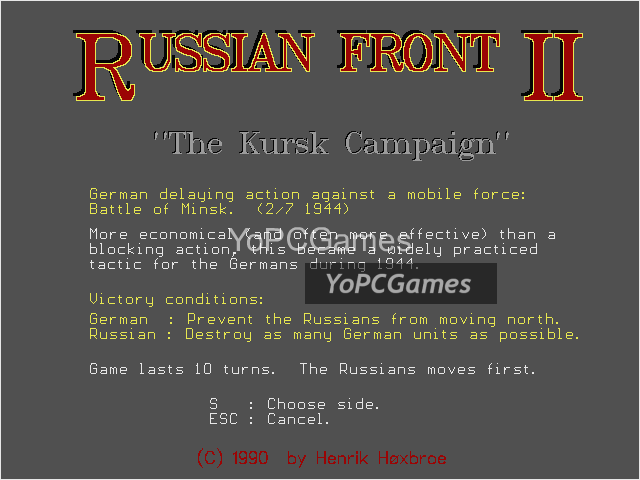 russian front ii: the kursk campaign poster