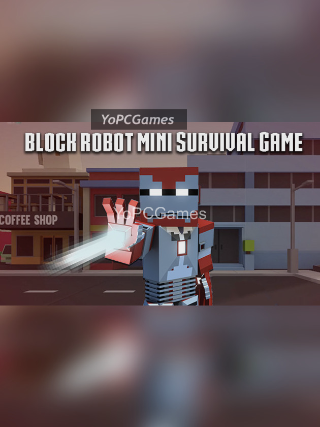 block robot mini survival game poster