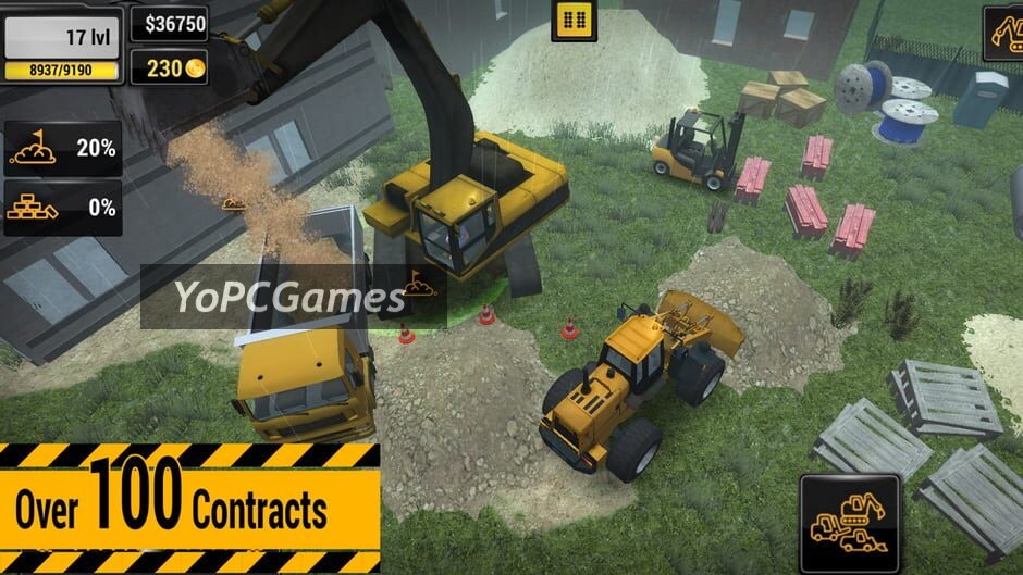Construction machinery simulator screenshot 2