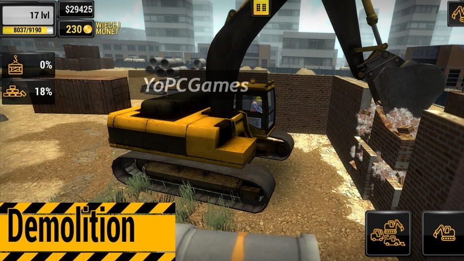 Construction machinery simulator screenshot 3