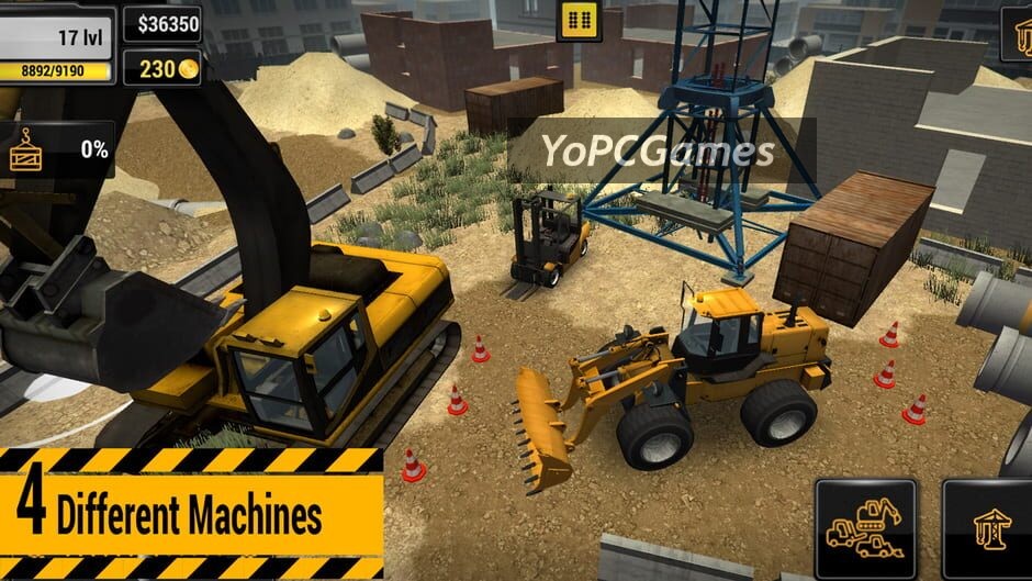 Construction machinery simulator screenshot 4