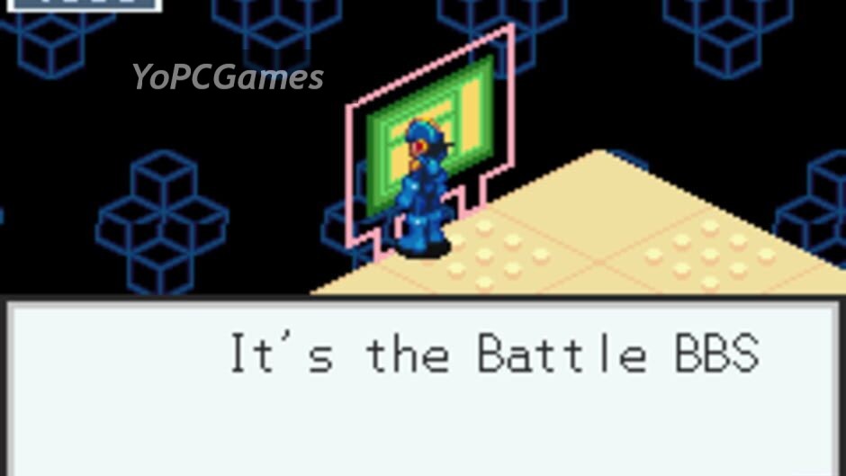 Mega Man Battle Network 3 blue and white screenshot 1