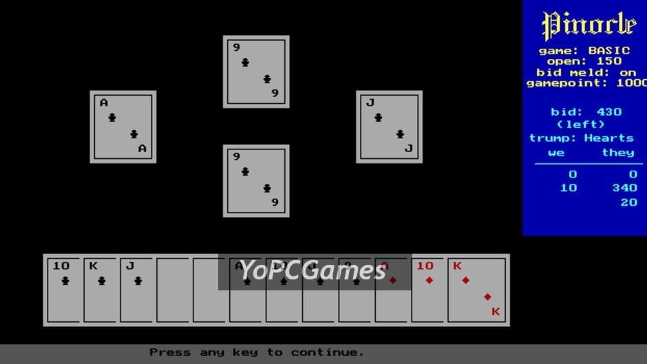 pinocle games screenshot 1