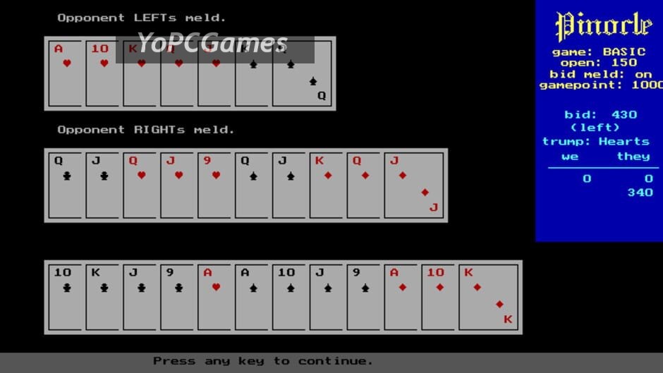 pinocle games screenshot 2