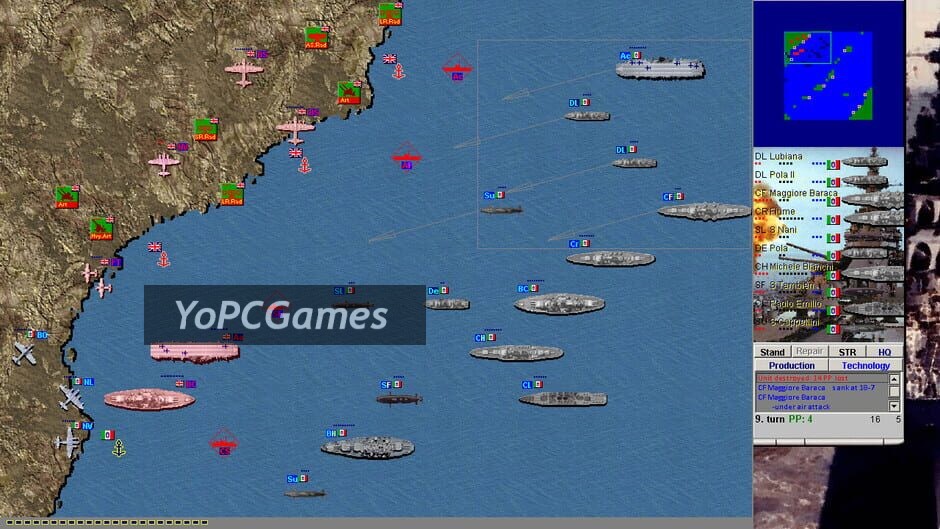 battleships and carriers - ww2 battleship game screenshot 1