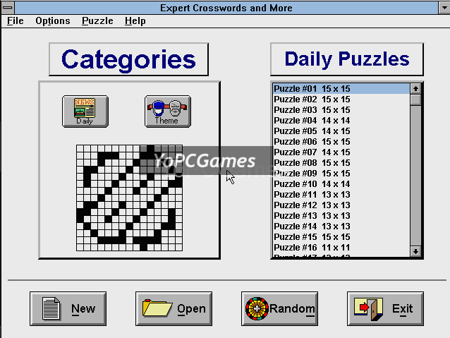 crosswords & more for windows pc game