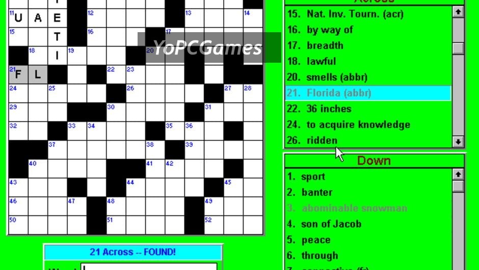 crosswords & more for windows screenshot 2