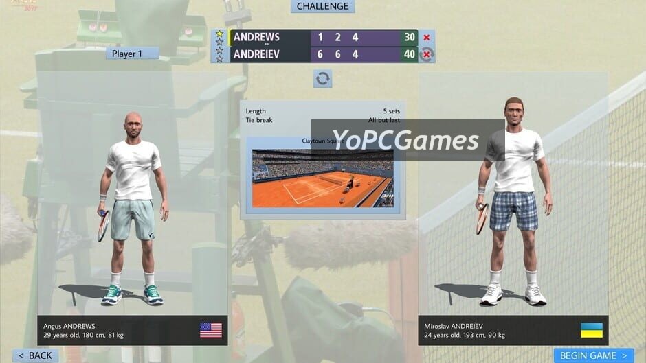 full ace tennis simulator screenshot 1