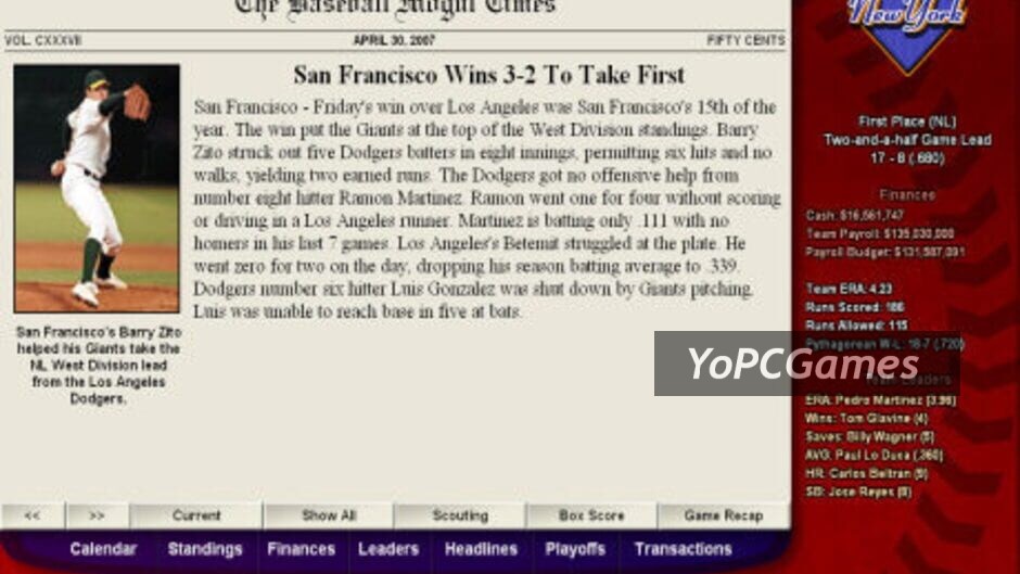 baseball mogul 2008 screenshot 3