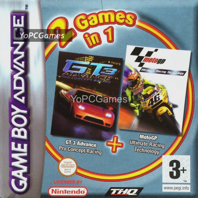 2 games in 1: gt 3 advance: pro concept racing + moto gp: ultimate racing technology pc game