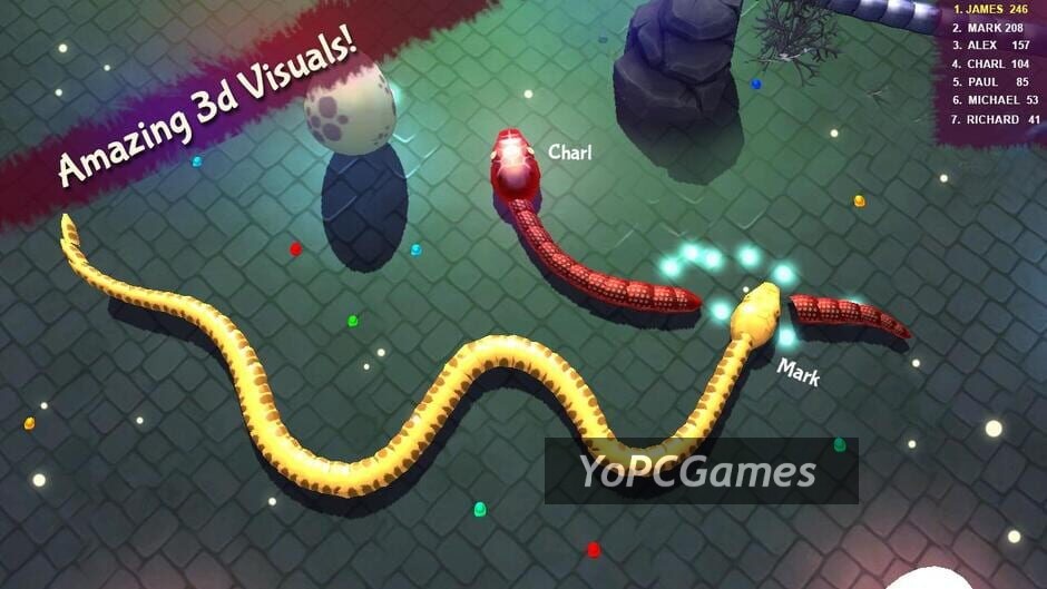 3d snake . io screenshot 1