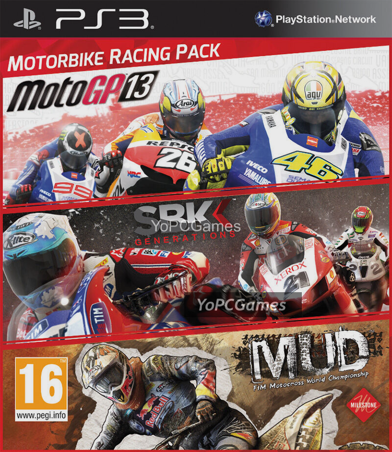 motorbike racing triple pack cover