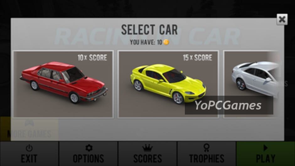 racing in car screenshot 2