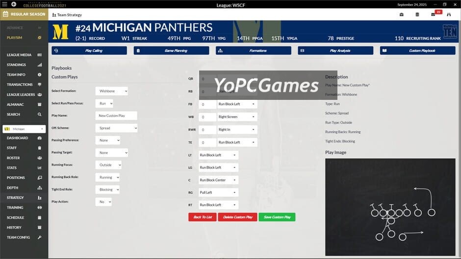 draft day sports: college football 2021 screenshot 1