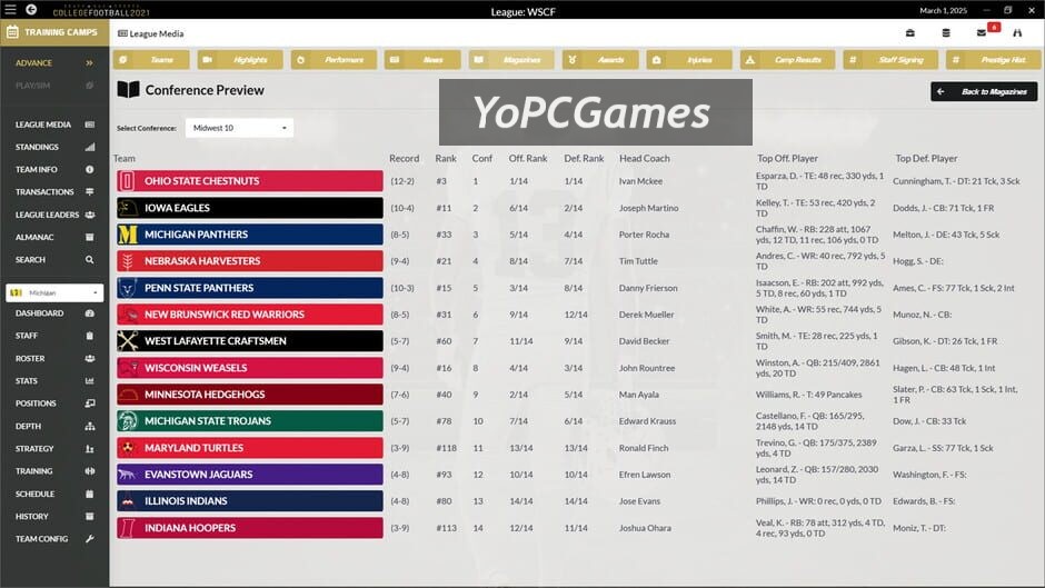 draft day sports: college football 2021 screenshot 5